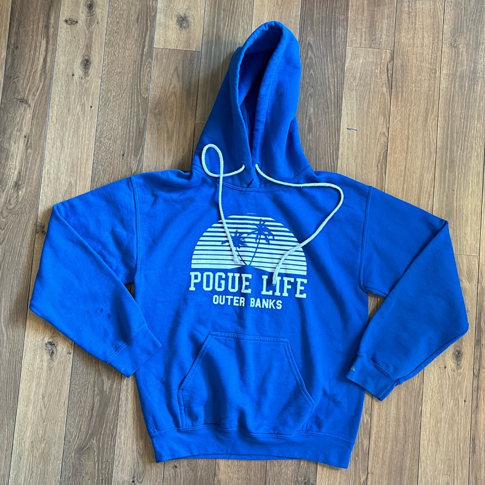 Blue “Pogue Life” Outer Banks Hoodie - Small